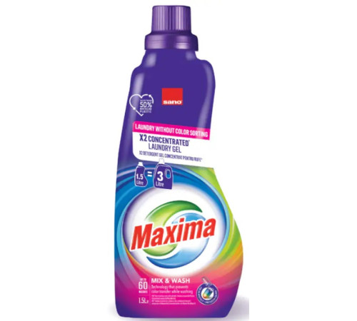 Produse chimice de uz casnic in Moldova sano maxima balsam concentrat pentru rufe "mix&wash" (1,5 l) 992010