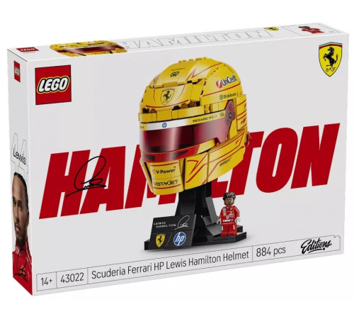  lego editions 43022 constructor "casca lui lewis hamilton scuderia ferrari hp" (884 el.)