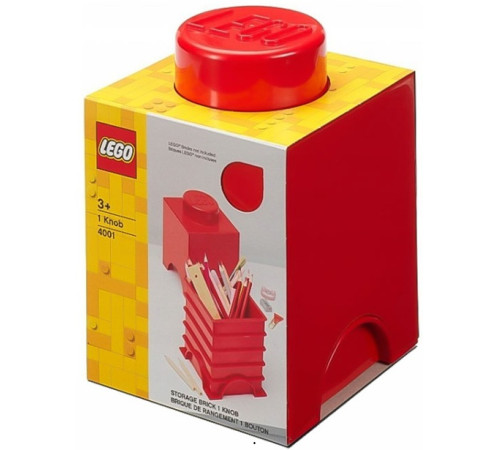 Детский&nbsp;магазин в Кишиневе в Молдове lego Контейнер для хранения storage brick 1 (18x12,5x12,5 см.) красный