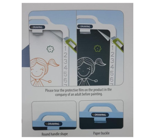 op 202139501 tabletă de desen cu două fețe și accesorii