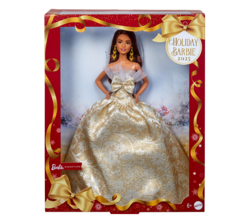 barbie jbh97 Коллекционная кукла "holiday 2025" брюнетка