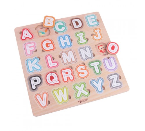 classic world 54426 puzzle  din lemn  "alfabet"