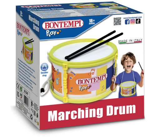 bontempi 502547 tobă cu curea de umăr și bețe