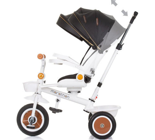 chipolino trkmrt02402bw triciclu "marathon" black/white
