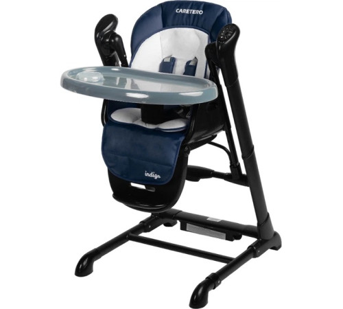  caretero-7652 scaun pentru copii-leagăn "indigo" negru-albastru