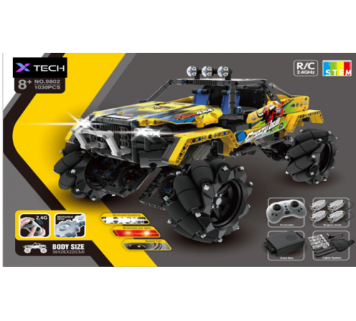 xtech bricks 9802 constructor cu telecomandă "mașină de teren" (1030 дет.)