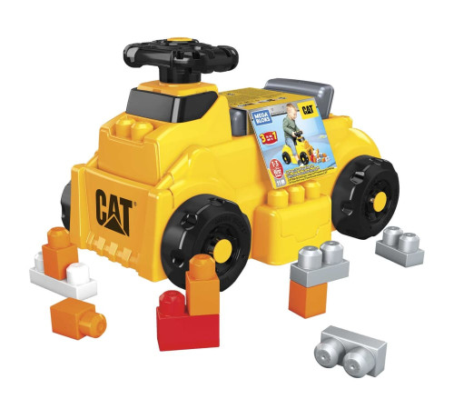  mega bloks hdj29 Строительная машина-каталка (10 дет.) 