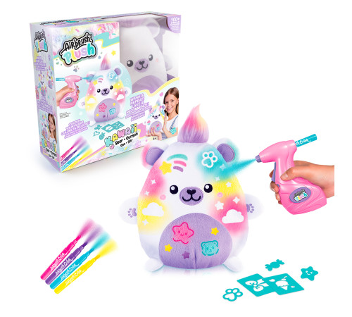 canal toys air067 set creativ "airbrush plush - kawaii bear"