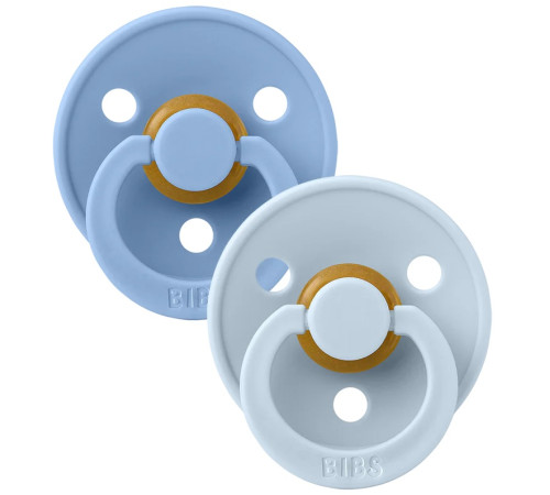Bibs Suzeta rotunda din latex Colour S Sky Blue & Baby Blue (0-6 luni) 2 buc.  bibs suzeta rotunda din latex colour s sky blue & baby blue (0-6 luni) 2 buc.