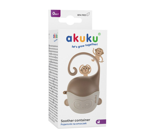 akuku-2493 a0688 Контейнер для пустышки "Обезьянка"