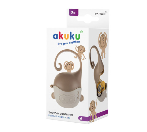 akuku-2493 a0688 Контейнер для пустышки "Обезьянка"