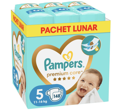 pampers premium care 5 (11-16 kg.) 148 buc.