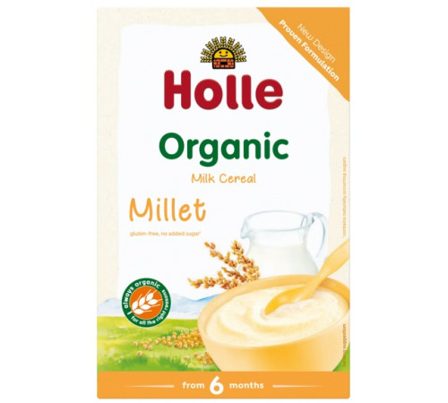 holle bio organic terci cu lapte de mei (6 luni+) 250 gr.