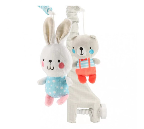 baby mix m/00/521mce-li183 carousel de pluș "ursi și iepuri"