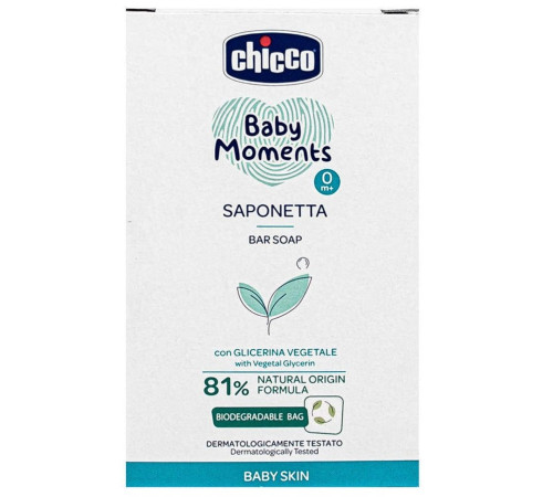  chicco 10398 Мыло детское "baby moments" (100 гр.)