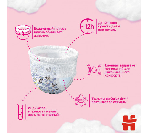 huggies Трусики girl 5 (13-17 кг.) 48 шт.