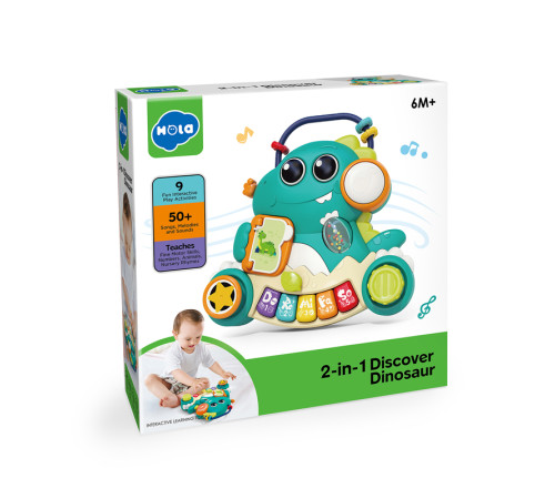 hola toys he8976 jucărie muzicală 2 în 1 "dinozaur"