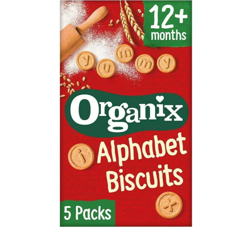 organix Печенье bio "Алфавит" (12 м+) 125 гр.