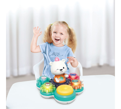 hola toys e8993 jucărie muzicală "tobă ursulet"