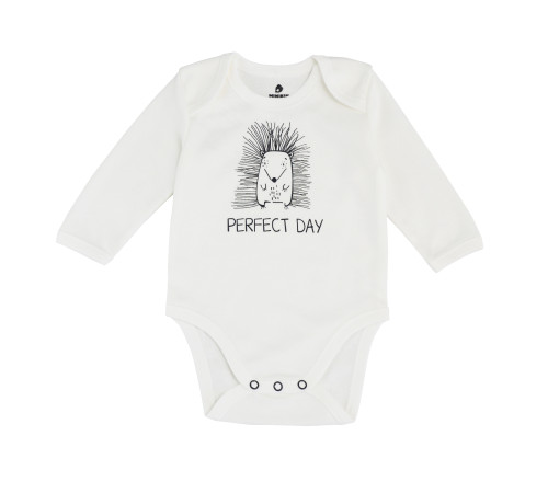 Haine pentru copii in Moldova minikin 242300380 body cu mânecă lungă "hedgehog" (m.80) lăptos