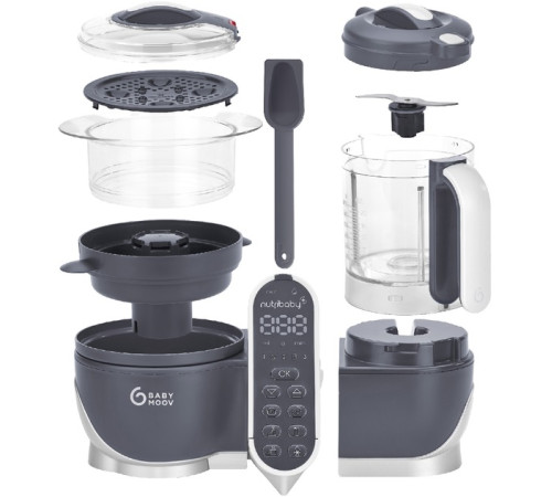 babymoov a001124 robot multifunctional 5 in 1 "nutribaby+" (gri)
