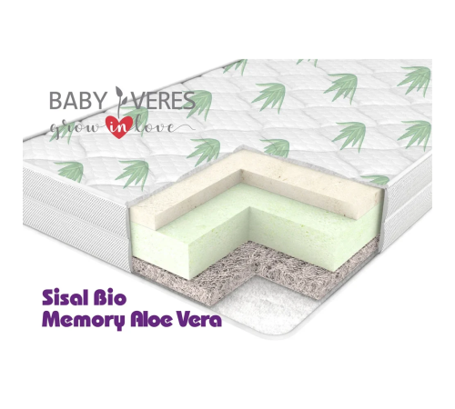 veres 50.7.13 Матрас "sisal bio memory aloe vera" (120 х 60 х 10 см.) 
