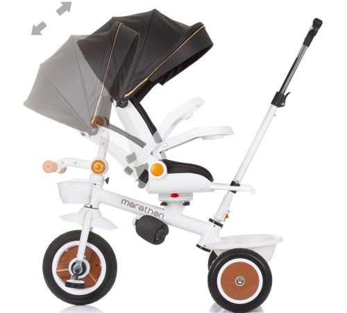 chipolino trkmrt02402bw triciclu "marathon" black/white