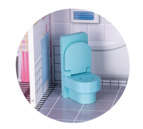 chipolino diwh02408631 casă pentru păpuși din lemn cu 9 accesorii