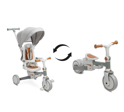 toyz-0361 triciclu multifuncțional 3 &icirc;n 1 "faro" gri