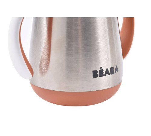 beaba cana inox cu pai "terracotta" 250 ml. (8 m.+) b913587