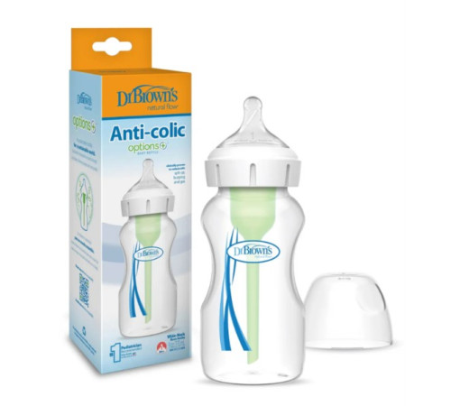 dr.browns wb91600 biberon anticolici cu g&acirc;t larg "options +" (0+) 270 ml.