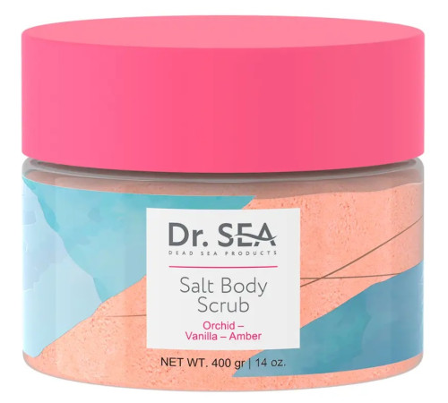  dr.sea Солевой скраб для тела Орхидея-Ваниль-Амбра (400 гр) 020882