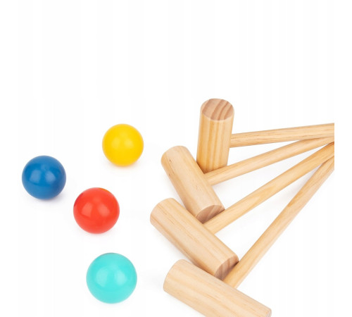 tooky toy th366 set de joacă din lemn &bdquo;croquet&rdquo;