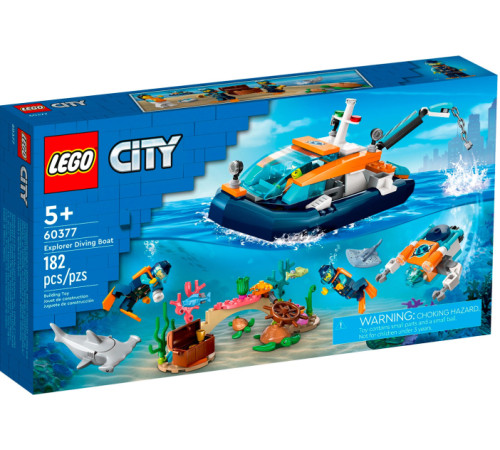 lego city 60377 Конструктор "barca pentru scufundări de explorare" (182el.)