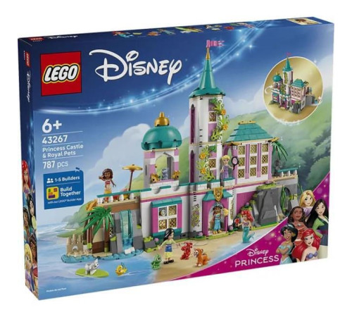  lego disney 43267 constructor "castel de prințesă și animăluțe regale" (787 el.)