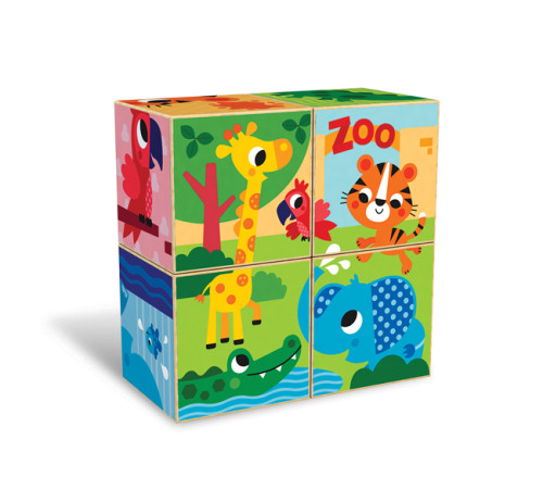 kids hits kh20/023 cuburi din lemn  "zoo"