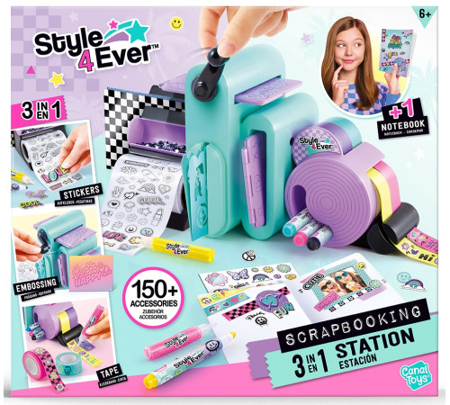  canal toys 275cl stație de scrapbooking 3 &icirc;n 1 "style 4 ever"