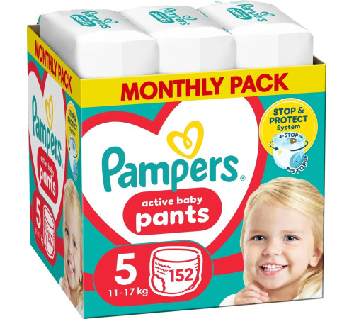 pampers pants 5 (12-17 kg. ) 152 buc.
