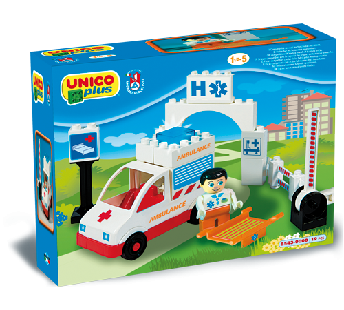 Jucării pentru Copii - Magazin Online de Jucării ieftine in Chisinau Baby-Boom in Moldova androni giocattoli 8543-0000 constructor "ambulanta“