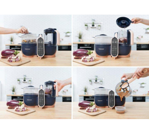babymoov a001127 robot multifunctional 5 in 1 "nutribaby + xl" (albastru &icirc;nchis) 