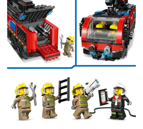 lego city 60499 constructor "mașină de pompieri a aeroportului" (691 el.)