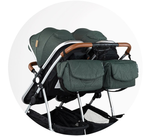 chipolino carucior pentru gemeni duo smart kbds02504ba basil