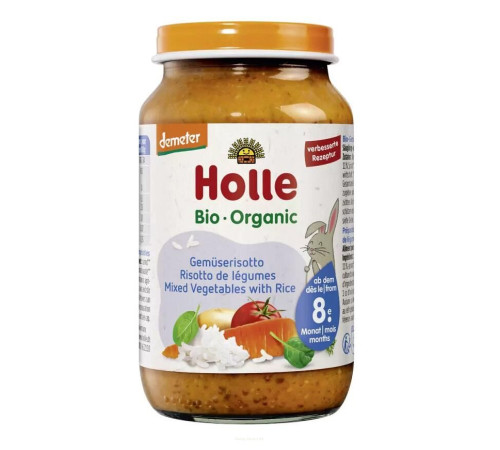  holle piure de orez cu amestec de legume (8 luni+) 220g 