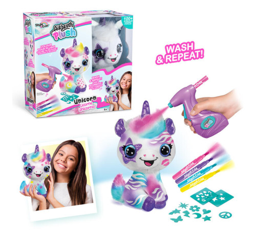 canal toys 228cl set pentru creativitate diy airbrush plush "unicorn" (25 cm.)