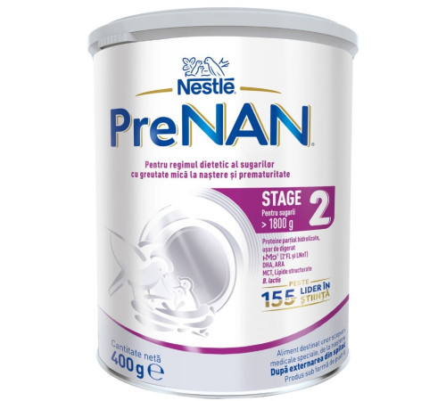  lapte praf pre nan (0 luni+) 400 gr.