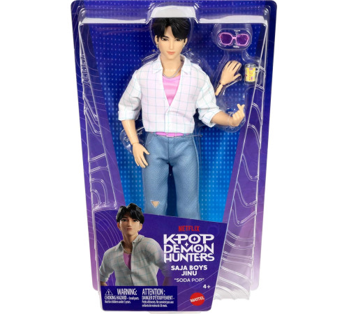 kpop demon hunters jrn38 păpușă &laquo;soda pop&raquo; &mdash; jinu &icirc;n ținută de scenă