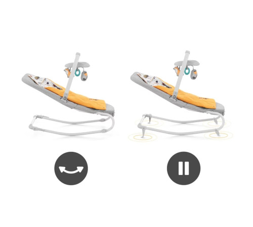 kinderkraft Шезлонг-качалка felio 2 (до 9 кг.) розовый