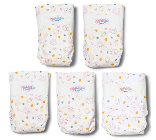  zapf creation 838358 scutece pentru păpușile baby born de 43 cm (5 buc.)