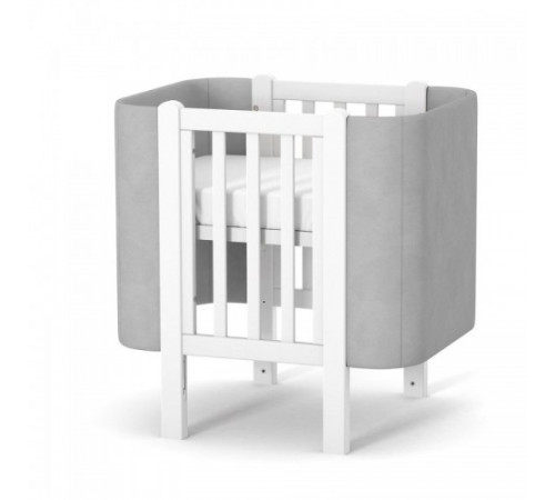 veres 05.3.1.212.17 patuț pentru copii ЛД5 monaco velour (alb/gri)