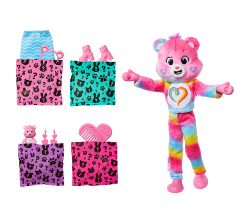 barbie jfv60 păpușă "cutie reveal: ursuleț" 